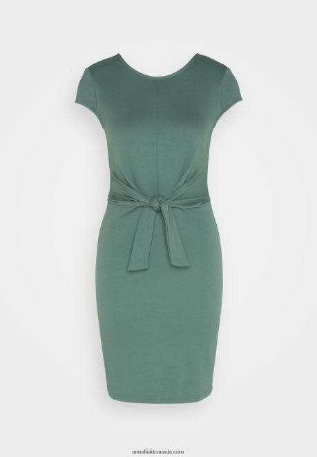 Anna Field Women Jersey Dress Green H42J4Z175
