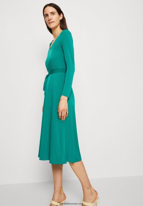 Anna Field Women Jersey Dress Green H42J4Z180