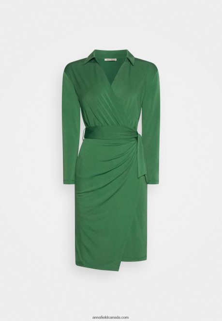 Anna Field Women Jersey Dress Green H42J4Z191