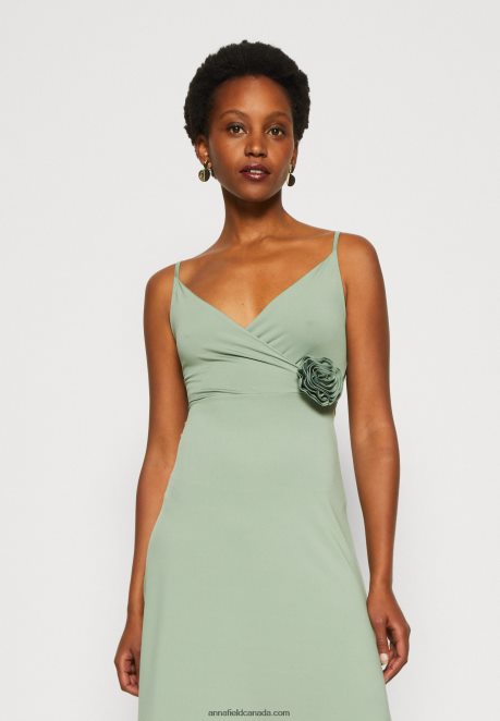 Anna Field Women Jersey Dress Green H42J4Z42