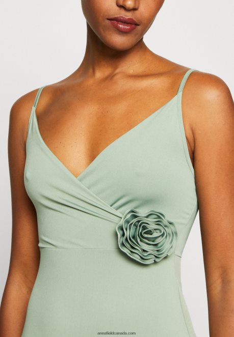 Anna Field Women Jersey Dress Green H42J4Z42
