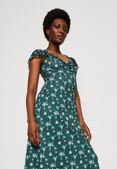 Anna Field Women Jersey Dress Green/Multi Coloured H42J4Z110