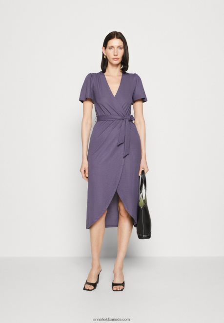 Anna Field Women Jersey Dress Grey H42J4Z163