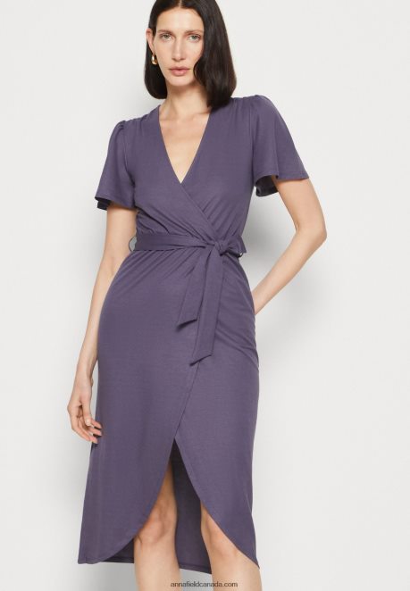 Anna Field Women Jersey Dress Grey H42J4Z163