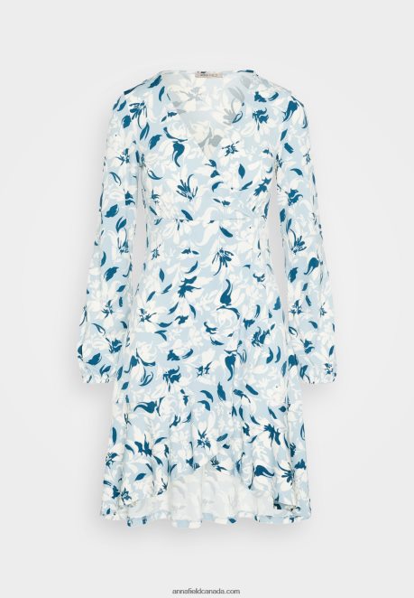 Anna Field Women Jersey Dress Light Blue H42J4Z155