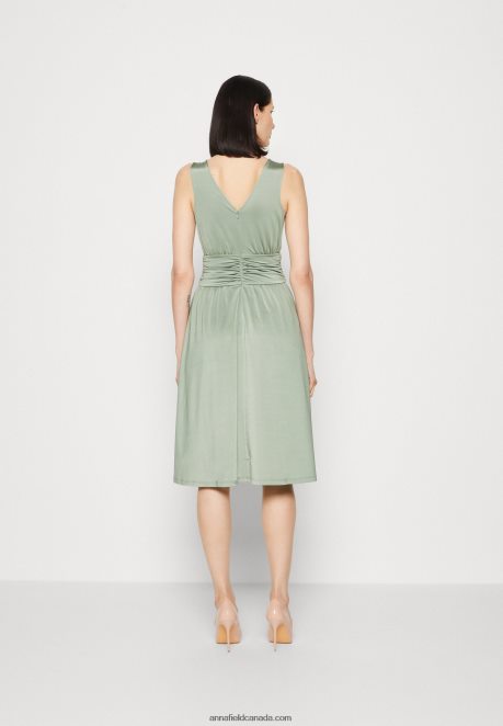 Anna Field Women Jersey Dress Light Green H42J4Z38