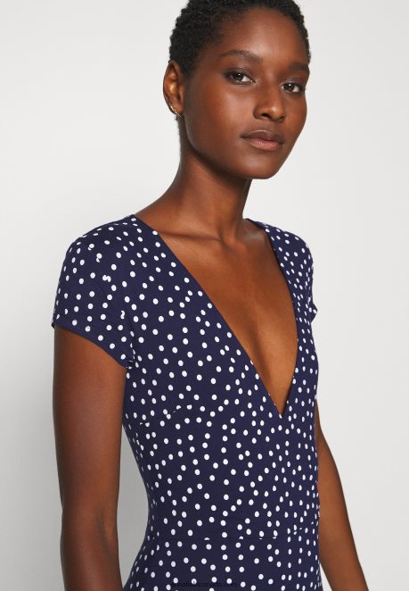 Anna Field Women Jersey Dress Maritime Blue/White H42J4Z129