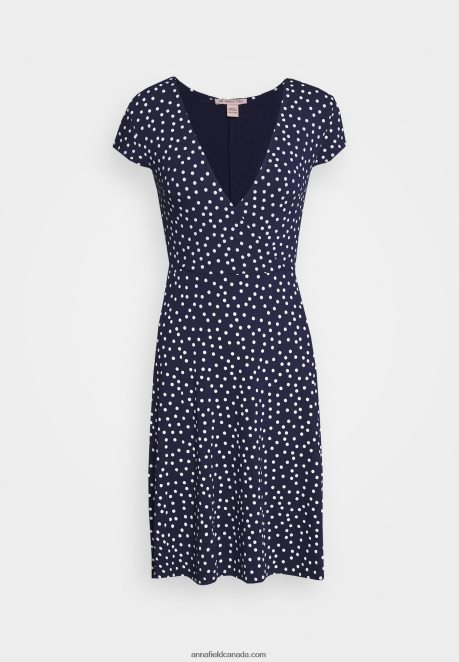 Anna Field Women Jersey Dress Maritime Blue/White H42J4Z129