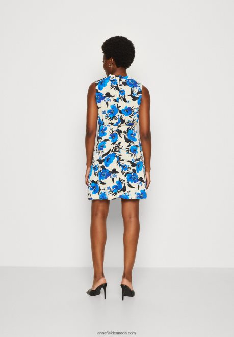 Anna Field Women Jersey Dress Off White/Blue H42J4Z166