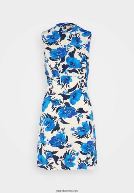 Anna Field Women Jersey Dress Off White/Blue H42J4Z166