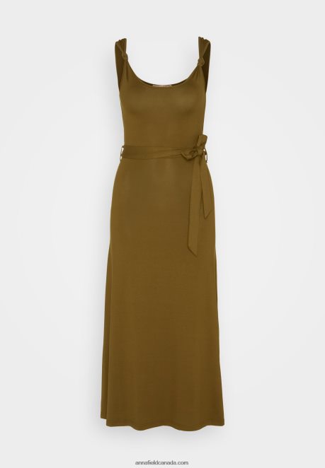 Anna Field Women Jersey Dress Olive H42J4Z179
