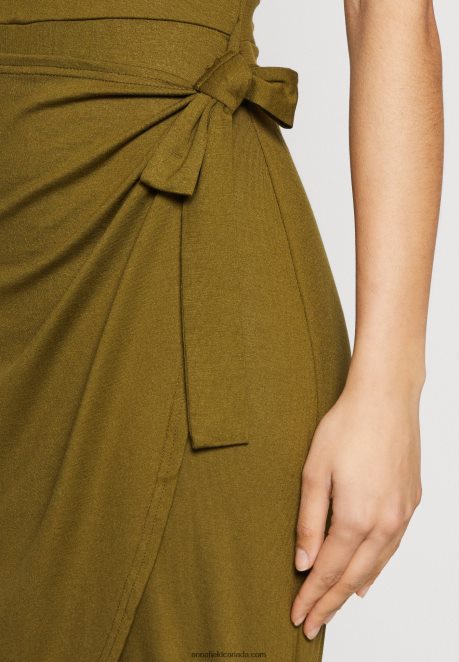 Anna Field Women Jersey Dress Olive H42J4Z97