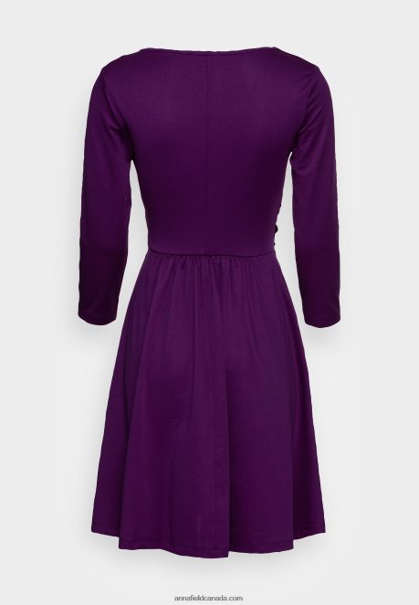 Anna Field Women Jersey Dress Purple H42J4Z145
