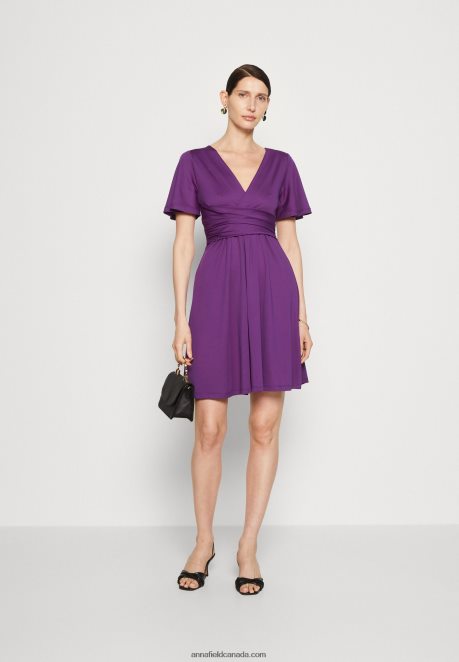 Anna Field Women Jersey Dress Purple H42J4Z148