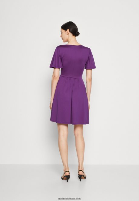 Anna Field Women Jersey Dress Purple H42J4Z148