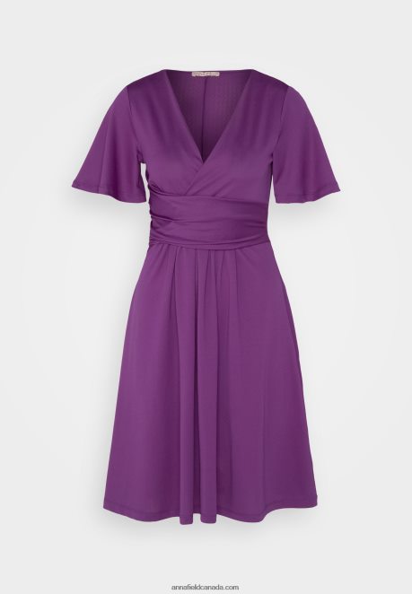 Anna Field Women Jersey Dress Purple H42J4Z148