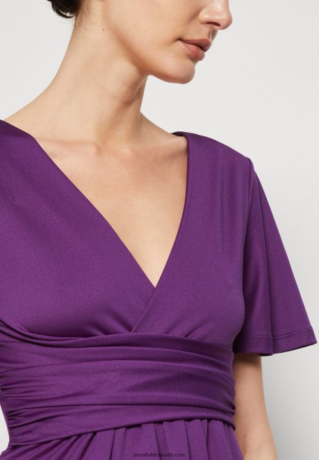 Anna Field Women Jersey Dress Purple H42J4Z148