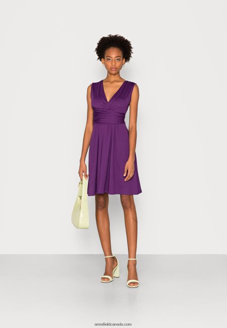 Anna Field Women Jersey Dress Purple H42J4Z170