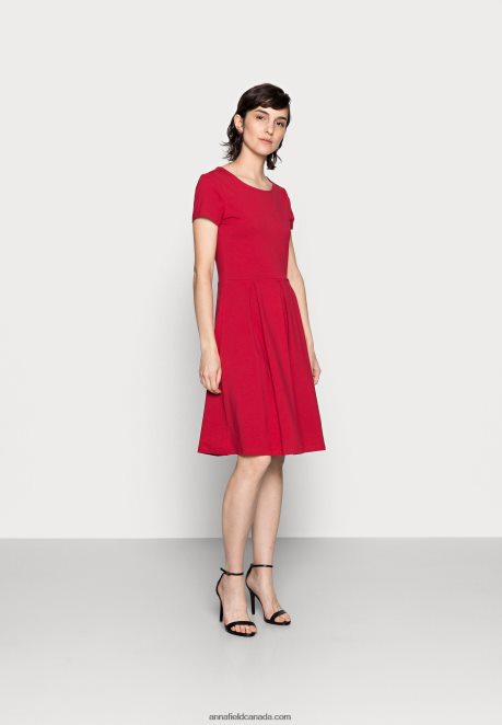 Anna Field Women Jersey Dress Red H42J4Z144