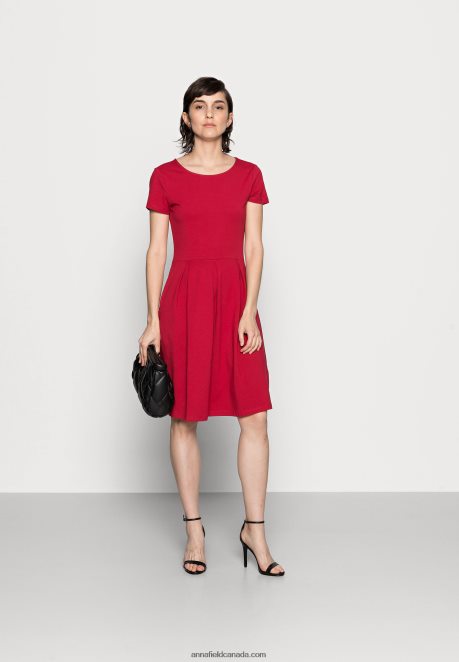 Anna Field Women Jersey Dress Red H42J4Z144