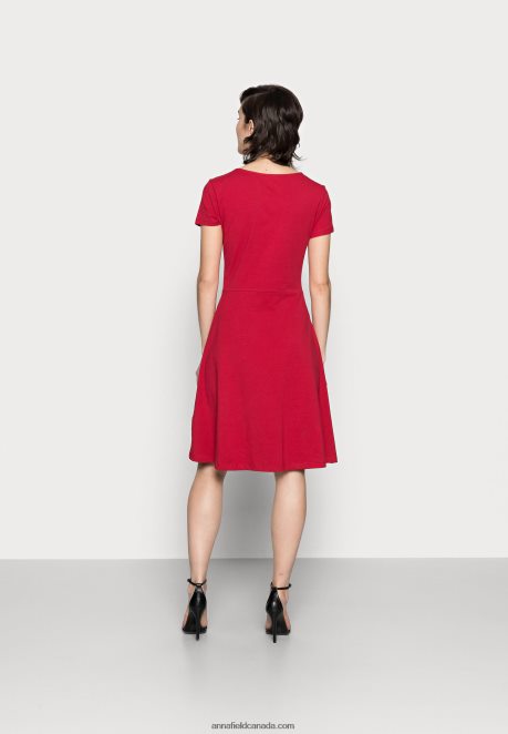 Anna Field Women Jersey Dress Red H42J4Z144