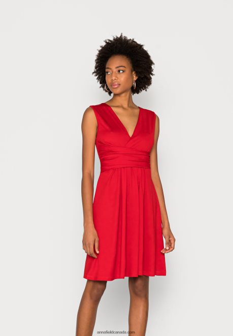 Anna Field Women Jersey Dress Red H42J4Z172