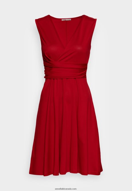 Anna Field Women Jersey Dress Red H42J4Z172
