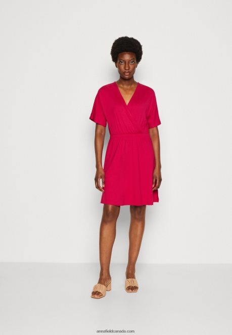 Anna Field Women Jersey Dress Red H42J4Z173