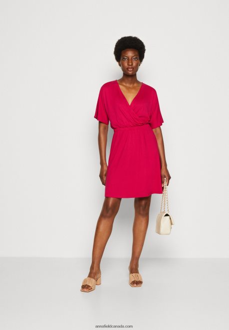 Anna Field Women Jersey Dress Red H42J4Z173
