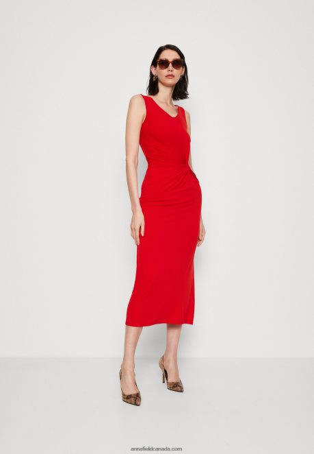 Anna Field Women Jersey Dress Red H42J4Z46