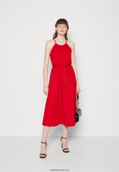 Anna Field Women Jersey Dress Red H42J4Z52