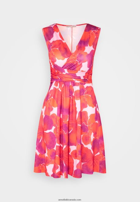 Anna Field Women Jersey Dress Red/Pink H42J4Z117