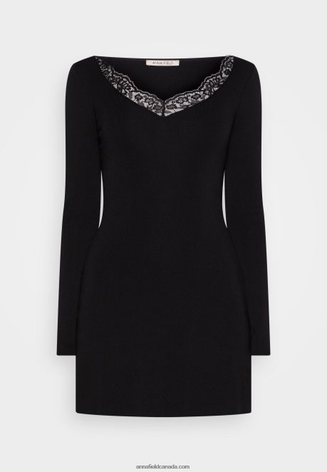 Anna Field Women Jumper Dress Black H42J4Z236