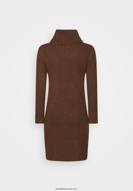 Anna Field Women Jumper Dress Dark Brown H42J4Z210