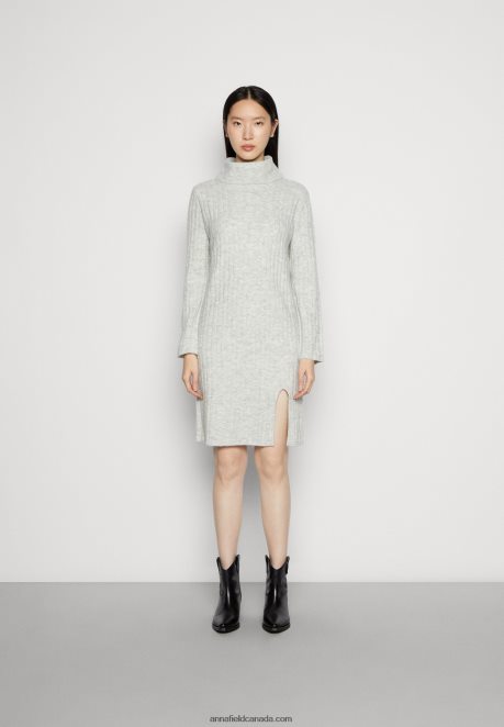 Anna Field Women Jumper Dress Mottled Light Grey H42J4Z213