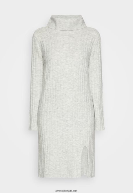 Anna Field Women Jumper Dress Mottled Light Grey H42J4Z213