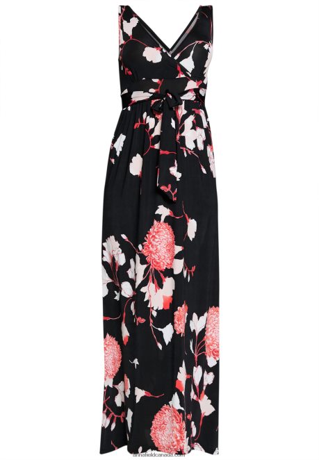 Anna Field Women Maxi Dress Black/Pink H42J4Z143