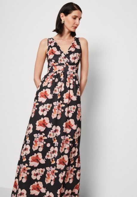 Anna Field Women Maxi Dress Black/Pink/Multicoloured H42J4Z141