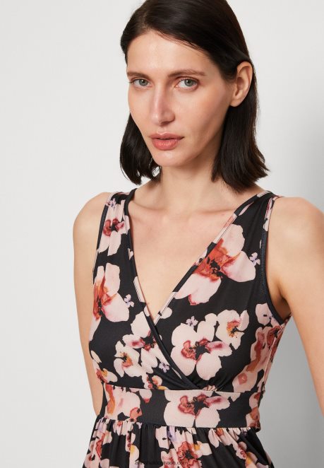 Anna Field Women Maxi Dress Black/Pink/Multicoloured H42J4Z141