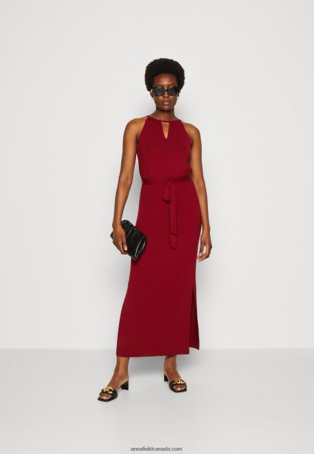 Anna Field Women Maxi Dress Dark Red H42J4Z125