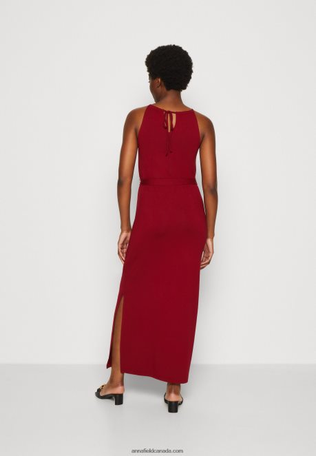 Anna Field Women Maxi Dress Dark Red H42J4Z125
