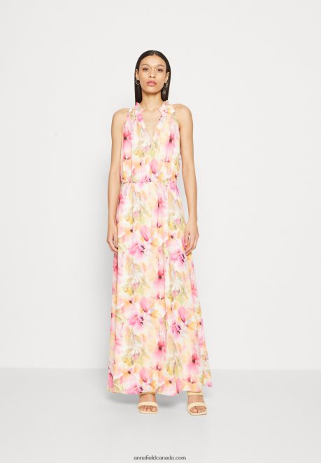 Anna Field Women Maxi Dress White/Pink H42J4Z223