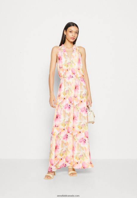 Anna Field Women Maxi Dress White/Pink H42J4Z223