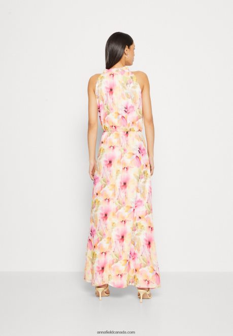 Anna Field Women Maxi Dress White/Pink H42J4Z223