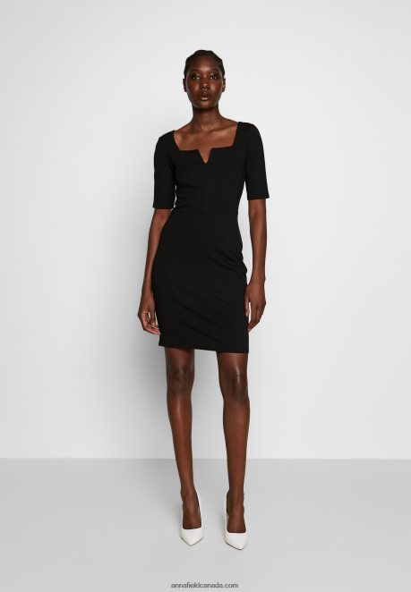 Anna Field Women Shift Dress Black H42J4Z100