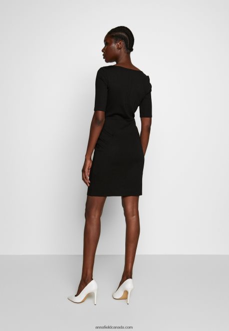 Anna Field Women Shift Dress Black H42J4Z100