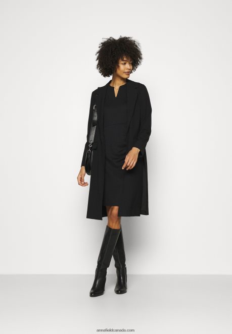 Anna Field Women Shift Dress Black H42J4Z111