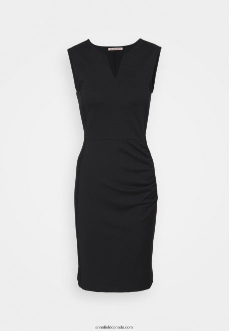 Anna Field Women Shift Dress Black H42J4Z111