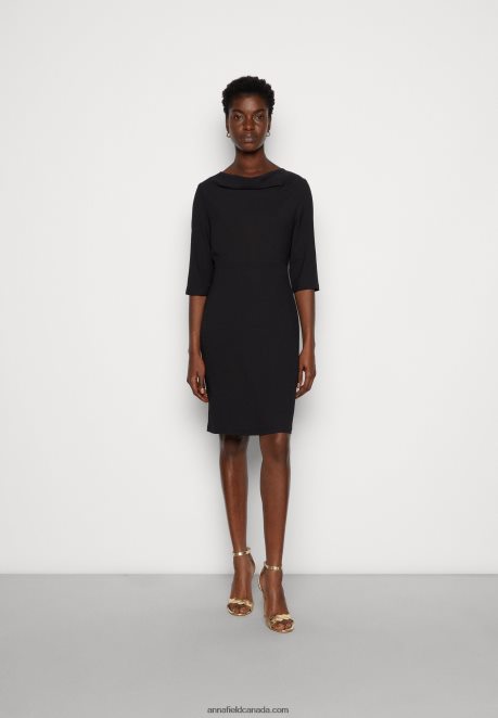 Anna Field Women Shift Dress Black H42J4Z192