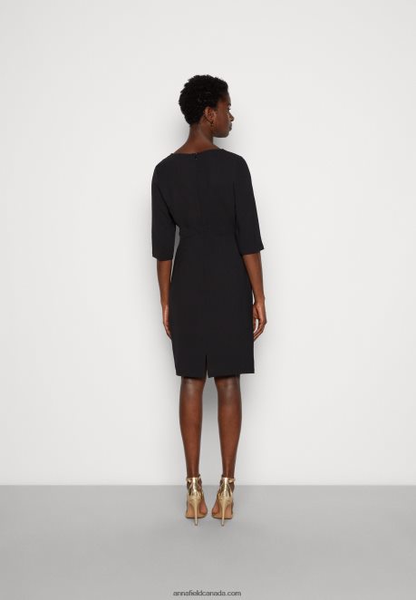 Anna Field Women Shift Dress Black H42J4Z192
